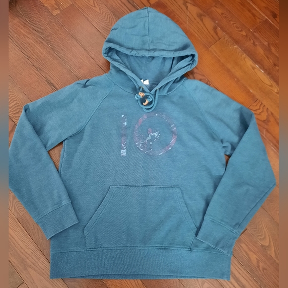 10 tree, XL, Turquoise Hoodie - Picture 1 of 4
